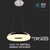 LED luster na sajli LED/40W/230V 3000K prečnik 40 cm, sjajni hrom