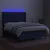 Vidaxl Box spring postelja z vzmetnico LED modra 140x190 cm blago