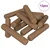 Drveni klinovi 12 pcs Smeđa O 8 x 35 mm Masivno drvo