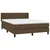Vidaxl Box spring postelja z vzmetnico temno rjav 140x190 cm blago