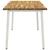 vidaXL 120 x 90 x 75 cm Masiven les akacije Bela Pravokotna