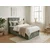 Oblazinjena postelja boxspring DIRELIS VIBE 90x200 cm temno zelena Vzmetnica: Vzmetnica Bonell