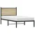shumee vidaXL Kovinski posteljni okvir, brez vzmetnice, hrast sonoma, 75x190 cm