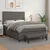 Vidaxl Box spring postelja z vzmetnico siv 140x200 cm umetno usnje