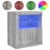 Komoda s LED svjetlima boja sivog hrasta 60,5x37x67 cm