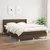 Vidaxl Box spring postelja z vzmetnico temno rjav 140x190 cm blago
