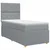 vidaXL Postelja boxspring z vzmetnico Svetlo siva 80 x 200 cm Blago