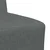 Modularna sofa bez naslona za ruke tamno siva 55 cm tkanina