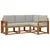 Set vanjskih sofa s jastukom 4 pcs Prirodna i svijetlo siva