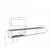 Hanah Home TV komoda Ilay, 180 cm, bela / travertin / srebrna