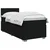 vidaXL Postelja boxspring z vzmetnico Črna 90 x 200 cm Blago