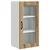 Zidni stakleni ormarić 2 pcs Umjetnički hrast 40 x 31 x 80 cm