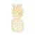 Wallity Zidna dekoracija Pineapple Metal Decor, Zlatne boje