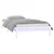 Vidaxl LED posteljni okvir bel 90x200 cm trden les