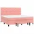 Vidaxl Box spring postelja z vzmetnico roza 200x200 cm žamet