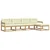 Set vanjskih sofa s jastukom 4 pcs Bijela i krem Poliester
