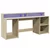 Radni stol s LED svjetlima boja hrasta 200 x 55 x 91 cm drveni