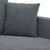 Vidaxl Dvosed temno siv 140 cm žamet
