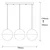 Opviq Luster Bastos-6161, 111cm, 3xE27, 40W, Providni