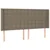 Vidaxl Box spring postelja z vzmetnico LED taupe 200x200 cm blago