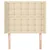 Vidaxl vidaXL Vzglavje postelje s krilci, kremne barve, 93x16x118/128 cm, blago
