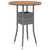 3-dijelni vrtni bistro set od poliratana sivi