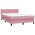 Vidaxl Box spring postelja z vzmetnico roza 140x210 cm žamet