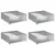 Ograda oko Travnjaka 4 pcs 100 x 100 x 35 cm Čelik Srebrna