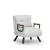 Atelier del Sofa Fotelja Sando 175x60?cm Bela