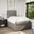 Vidaxl Box spring postelja z vzmetnico taupe 120x190 cm blago