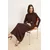 Trendyol Modest Ženska haljina Tctss25Eb00138, Smeđa