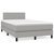 vidaXL Box spring postelja z vzmetnico LED sv. siva 120x190 cm blago
