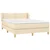Vidaxl Box spring postelja z vzmetnico krem 140x200 cm blago