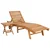 Ležaljka 2 pcs Smeđa Čvrsto teak drvo