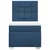 Vidaxl Box spring postelja z vzmetnico modra 80x200 cm blago