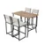 Hanah Home Set barskih stolova i stolica, 110 x 92 x 70 cm, 5 delova, Krem