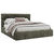 MID.YOU OBLAZINJENA POSTELJA 160 cm x 200 cm , les, tekstil, leseni material siva