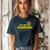 Camiseta Majica sa štampanim printom Cam 822, Ženska, Teget