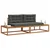 Set vanjskih sofa s jastukom Prirodna i antracit