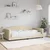 Vidaxl Raztegljiva postelja krem 100x200 cm blago