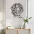 WallXpert metalni zidni ukras DCV-1008-MT, jato riba u spirali, 40 x 40 cm, crni