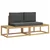 Set vanjskih sofa s jastukom 2 pcs Bijela i antracit Poliester