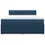 Vidaxl Box spring postelja z vzmetnico modra 180x200 cm blago