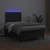 Vidaxl Box spring postelja z vzmetnico LED črna 120x190 cm um. usnje