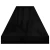 Plutajuće zidne police 4 kom sjajne crne 120x23,5x3,8 cm MDF