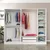 Hanah Home ormar sa reflektujućim staklom Nisa 20639, 225 cm, beli