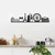 Opviq Zidna dekoracija European Cities Skyline, 120x29 cm, 1.5 mm, Crna