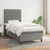 Vidaxl Box spring postelja z vzmetnico temno siva 90x200 cm blago