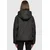Womens Oversized Diamond Quilted Hooded Jacket Black