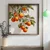 WallXpert uramljena MDF slika DOS032-50, grana sa zrelim narandžama na svetloj pozadini, 50 x 50 cm